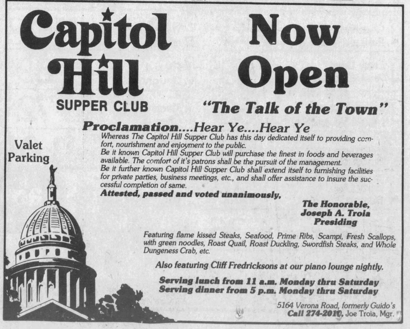 Capitol Hill Supper Club